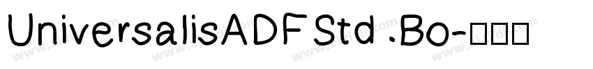 UniversalisADFStd Bo字体转换